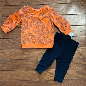Carter's Orange and Black Pumpkin Matching Set
